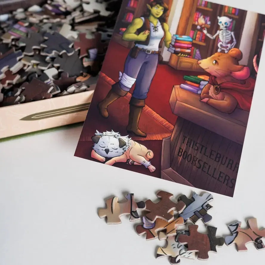 Thistleburr Booksellers "Bookshops & Bonedust" 250 Piece Jigsaw Puzzle KOT