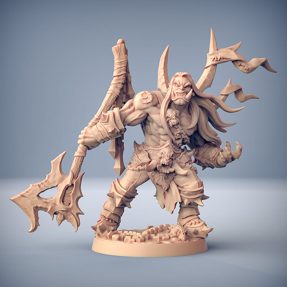 3D Printed Artisan Guild Throgar the Chainbreaker Orc Barbarians Set  28mm 32mm (Online Only)