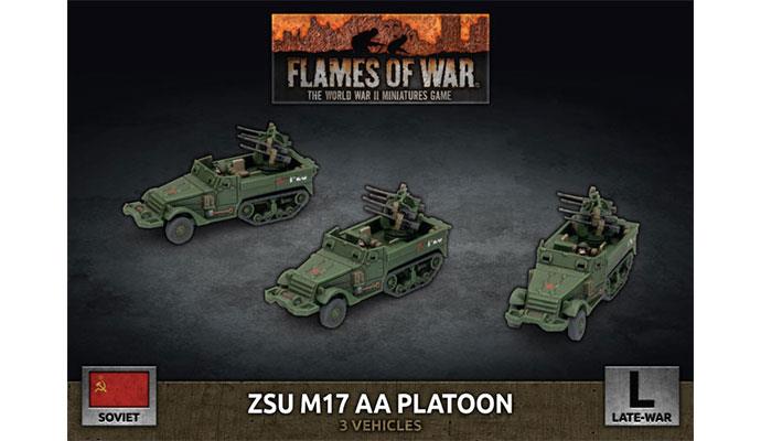 Flames of War: Soviet ZSU M17 Anti-Aircraft Platoon (Late War) (ONLINE ORDER ONLY)