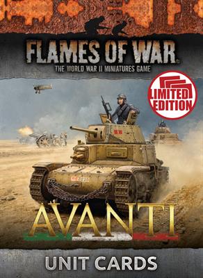 Flames of War: Italian Avanti Unit Cards (Mid War) (ONLINE ORDER ONLY)