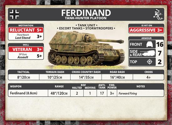 Flames of War: German Ferdinand Tank-Hunter Platoon (Mid War) (ONLINE ORDER ONLY)