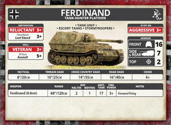 Flames of War: German Ferdinand Tank-Hunter Platoon (Mid War) (ONLINE ORDER ONLY)