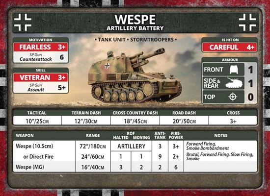 Flames of War: German Wespe Artillery Battery (Late War) (ONLINE ORDER ONLY)