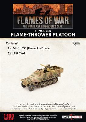 Flames of War: German SD KFZ 251 Flamethrower Platoon (Late War) (ONLINE ORDER ONLY)