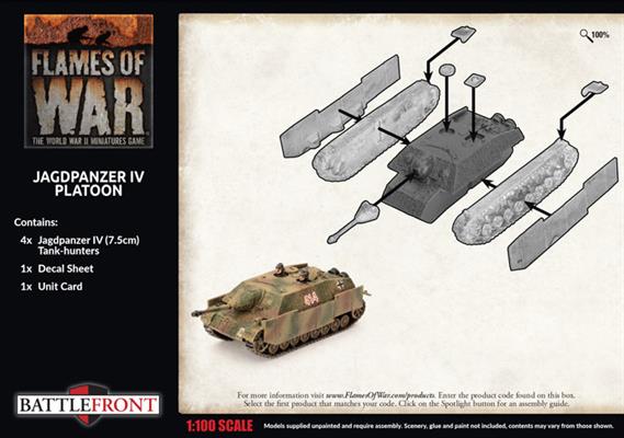 Flames of War: German Jagdpanzer IV Tank-Hunter Platoon (Late War) (ONLINE ORDER ONLY)