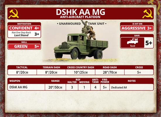 Flames of War: Soviet DShK AA MG Platoon (Mid War) (ONLINE ORDER ONLY)