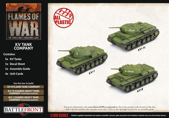 Flames of War: Soviet KV Tank Company (Late War) (ONLINE ORDER ONLY)