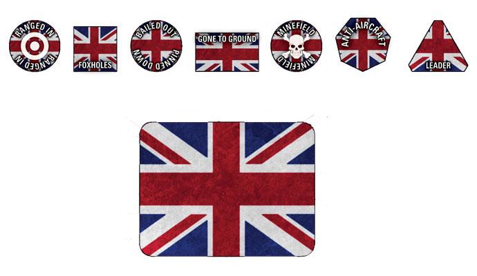 Team Yankee: British Token Set (ONLINE ORDER ONLY)