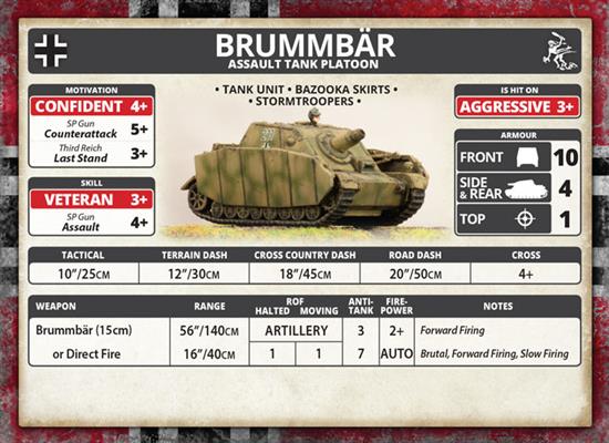 Flames of War: German Brummbar Assault Tank Platoon (Mid War) (ONLINE ORDER ONLY)