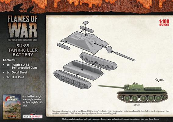 Flames of War: Soviet SU-85 Medium SP Battery (Mid War) (ONLINE ORDER ONLY)