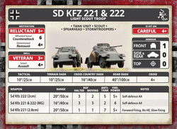 Flames of War: German SD KFZ 221 and 222 Light Scout Troop (Mid War) (ONLINE ORDER ONLY)