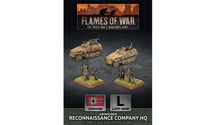 Flames of War: German Armoured Reconnaissance Company HQ (Late War) (ONLINE ORDER ONLY)