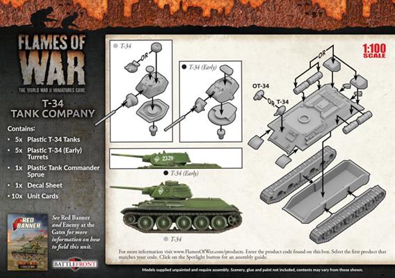 Flames of War: Soviet T-34 Tank Company (Mid War) (ONLINE ORDER ONLY)