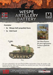 Flames of War: German Wespe Artillery Battery (Mid War) (ONLINE ORDER ONLY)