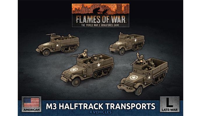 Flames of War: American M3 Halftrack Transport Platoon (Late War) (ONLINE ORDER ONLY)