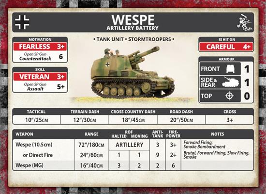 Flames of War: German Wespe Artillery Battery (Mid War) (ONLINE ORDER ONLY)