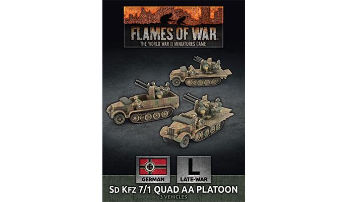 Flames of War: German SD KFZ 7/1 Quad AA Platoon (Late War) (ONLINE ORDER ONLY)