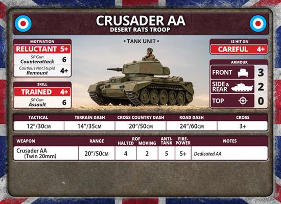 Flames of War: British Crusader AA Troop (Late War) (ONLINE ORDER ONLY)
