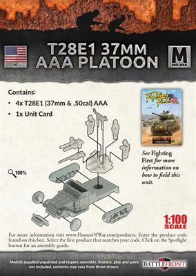 Flames of War: American 28E1 37mm AAA Platoon (Mid War) (ONLINE ORDER ONLY)