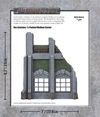 Battlefield in a Box: Gothic Industrial - Medium Corner (ONLINE ORDER ONLY)