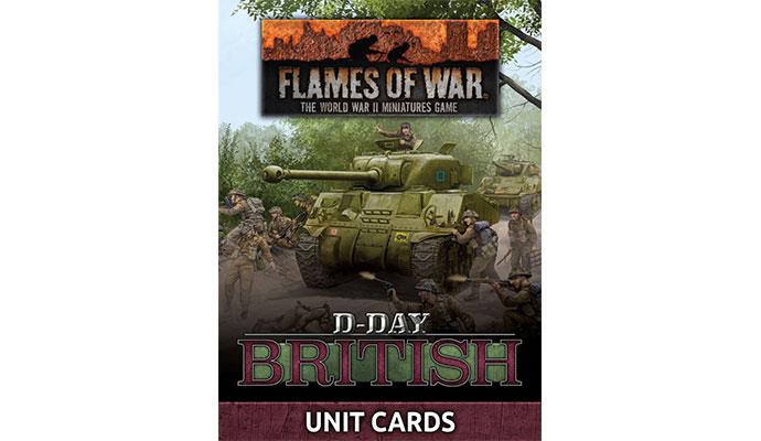 Flames of War: D-Day - British Unit Cards (ONLINE ORDER ONLY)