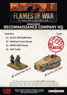 Flames of War: German Armoured Reconnaissance Company HQ (Late War) (ONLINE ORDER ONLY)