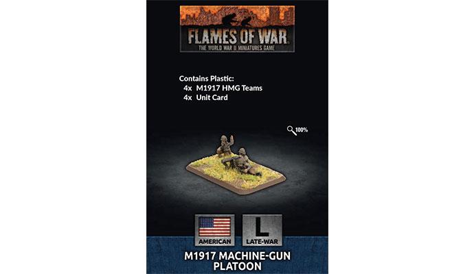 Flames of War: American M1917 Machine-gun Platoon (Late War) (ONLINE ORDER ONLY)