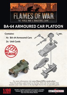 Flames of War: Soviet BA-64 Armoured Car Platoon (Late War) (ONLINE ORDER ONLY)