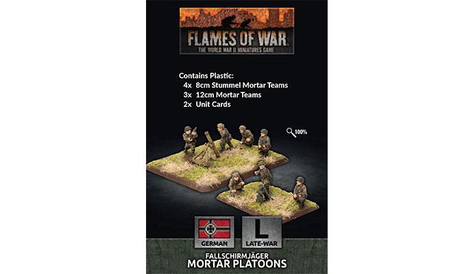 Flames of War: German Fallschirmjäger Mortar Platoons (Late War) (ONLINE ORDER ONLY)