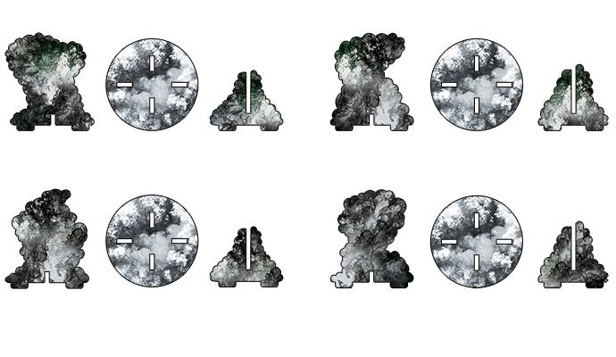 Flames of War: Smoke Bombardment Markers (ONLINE ORDER ONLY)