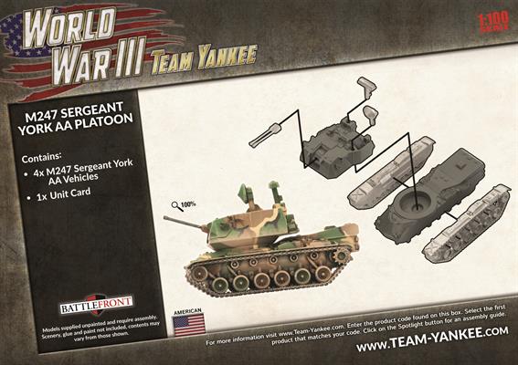 Team Yankee: M247 Sergeant York AA Platoon (ONLINE ORDER ONLY)