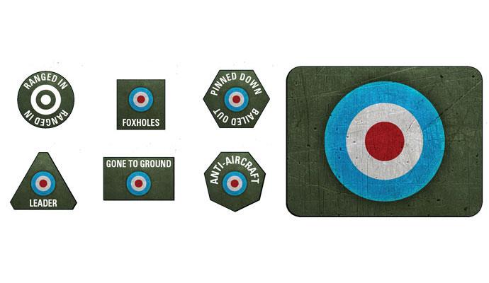 Flames of War: British Tokens and Objectives (Late War) (ONLINE ORDER ONLY)