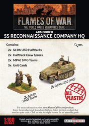 Flames of War: German Armoured SS Reconaissance Company HQ (Late War) (ONLINE ORDER ONLY)