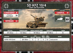 Flames of War: German SD KFZ 10/4 Light AA Platoon (Late War) (ONLINE ORDER ONLY)