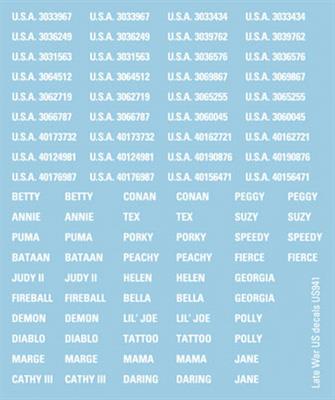 Flames of War: American Decals (ONLINE ORDER ONLY)