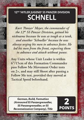 Flames of War: D-Day - Waffen-SS Command Card Pack (ONLINE ORDER ONLY)