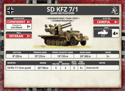 Flames of War: German SD KFZ 7/1 Quad AA Platoon (Mid War) (ONLINE ORDER ONLY)