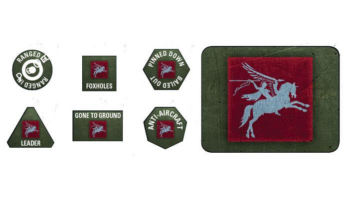 Flames of War: British 6th Airborne Tokens & Objectives (ONLINE ORDER ONLY)
