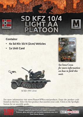 Flames of War: German SD KFZ 10/4 Light AA Platoon (Mid War) (ONLINE ORDER ONLY)