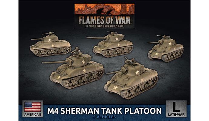 Flames of War: American M4 Sherman Tank Platoon (Late War) (ONLINE ORDER ONLY)