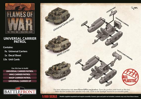 Flames of War: British Universal Carrier Patrol (Late War) (ONLINE ORDER ONLY)