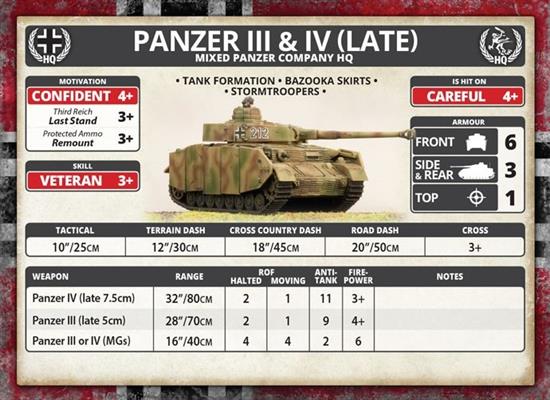 Flames of War: German Panzer III (Late) Tank Platoon (Mid War) (ONLINE ORDER ONLY)