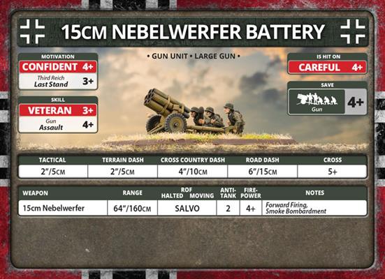 Flames of War: German 15cm Nebelwerfer Battery (Late War) (ONLINE ORDER ONLY)