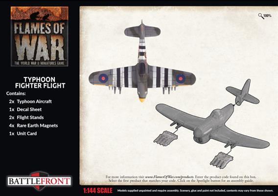 Flames of War: British Typhoon Fighter Flight (Late War) (ONLINE ORDER ONLY)