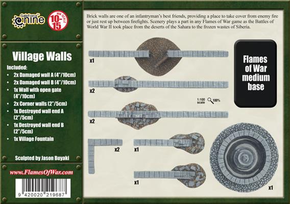 Flames of War: Village Walls (ONLINE ORDER ONLY)