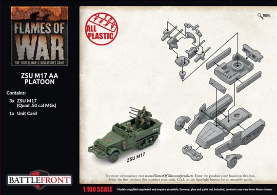 Flames of War: Soviet ZSU M17 Anti-Aircraft Platoon (Late War) (ONLINE ORDER ONLY)