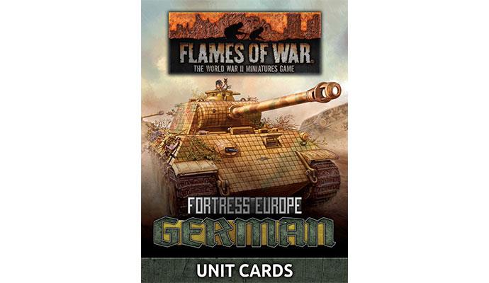 Flames of War: Fortress Europe - German Unit Cards (ONLINE ORDER ONLY)