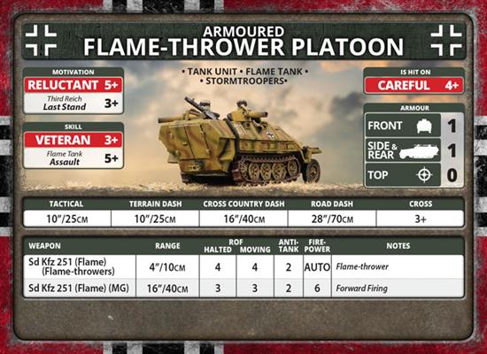 Flames of War: German SD KFZ 251 Flamethrower Platoon (Late War) (ONLINE ORDER ONLY)