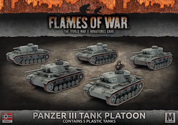Flames of War: German Panzer III Tank Platoon (Mid War) (ONLINE ORDER ONLY)