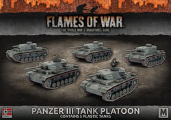 Flames of War: German Panzer III Tank Platoon (Mid War) (ONLINE ORDER ONLY)
